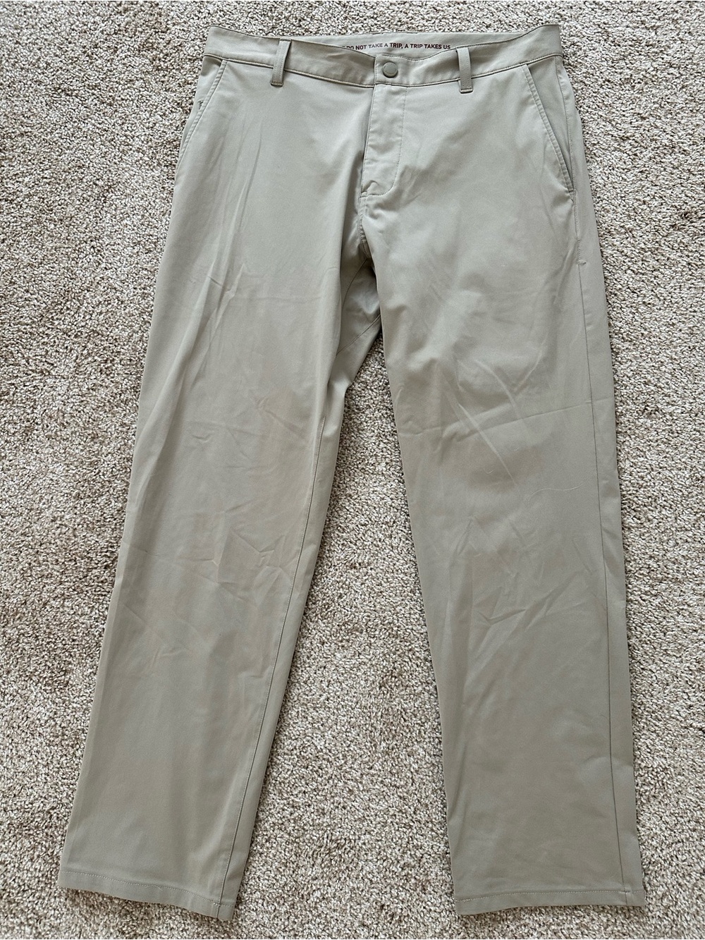 RHONE Men's Straight‑Fit Pants in Light Khaki